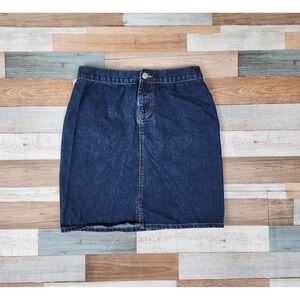 Gap Factory Store Womens Denim Mini Skirt Dark Wash Blue 100% Cotton Size 2